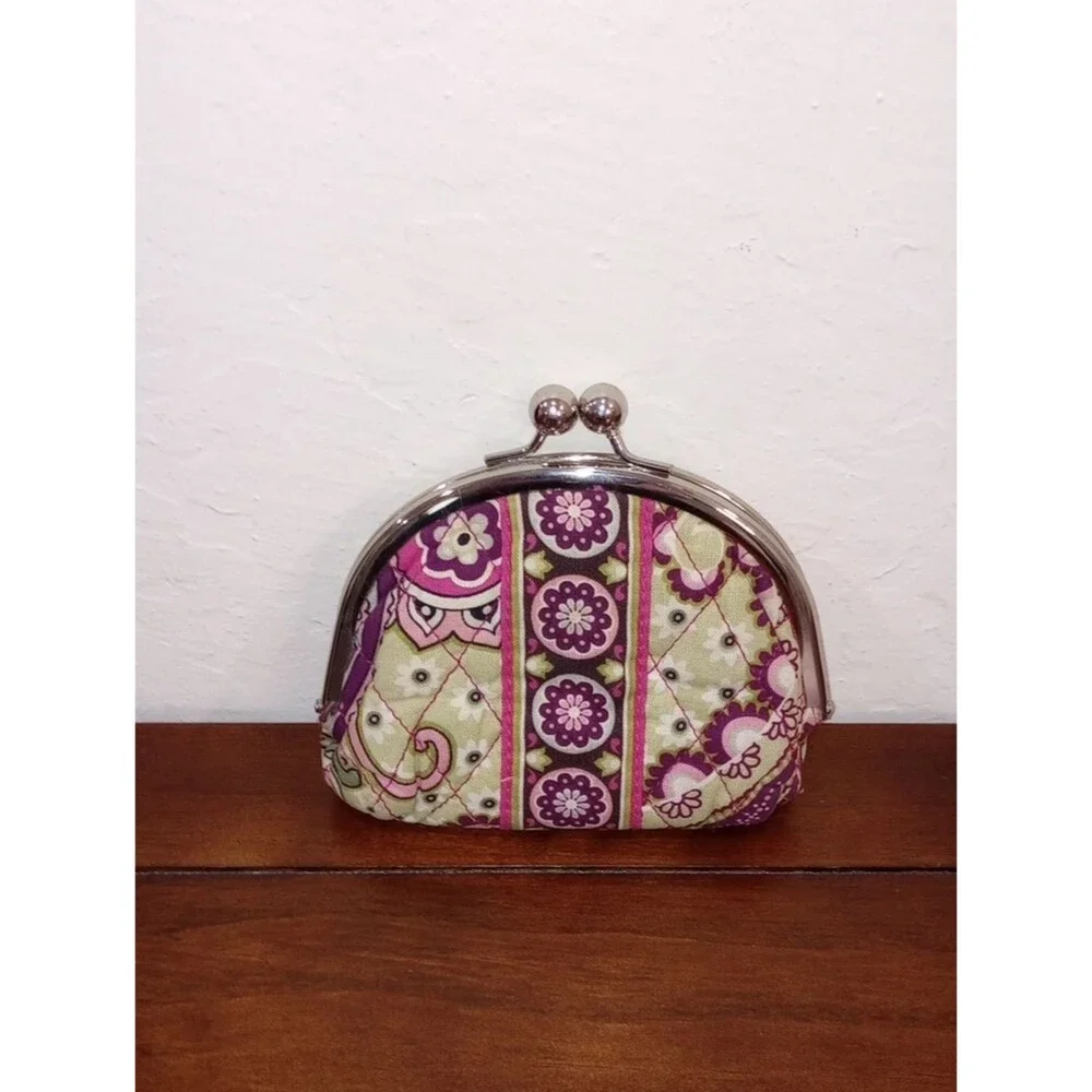 Vera Bradley Buttercup Double Kiss Lock Pouch - Retired!